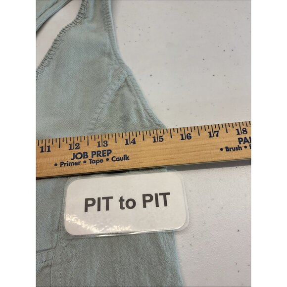 Free People Next Level Jumpsuit Sage Green Cotton Boho Small Wide Leg Sz S - Picture 14 of 16